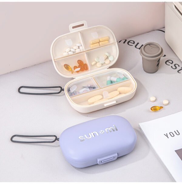 Sun Xiaomei Portable Oval - shaped Sealed Storage Box: Seven - compartment Categorization, a Must - have for On - the - go - Image 5
