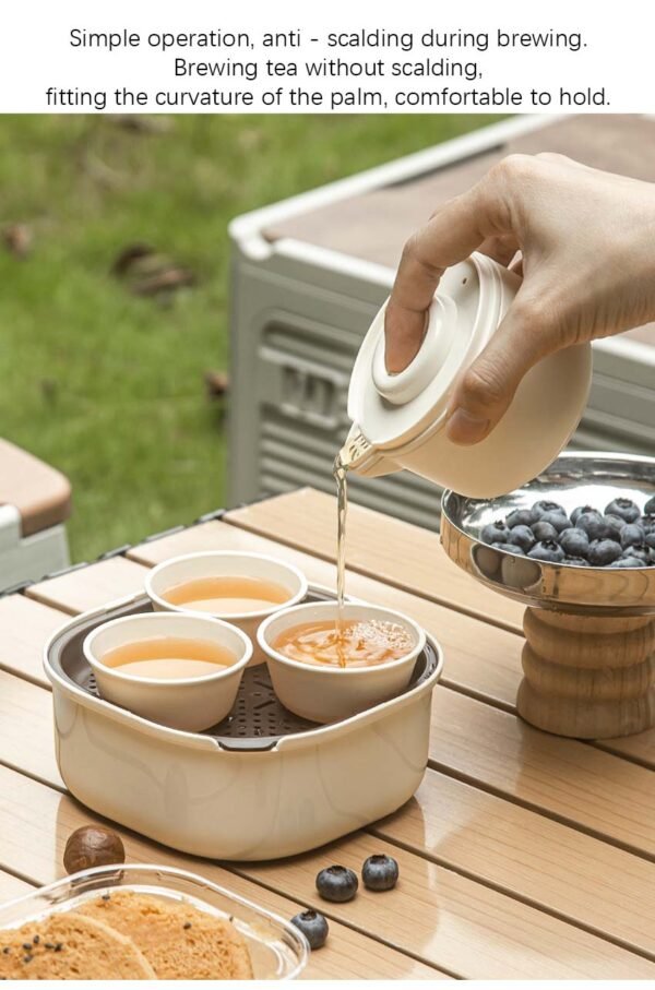 Chic Travel - friendly Tea Set: Compact, Convenient & Ideal for On - the - Go Tea Lovers! - Image 7