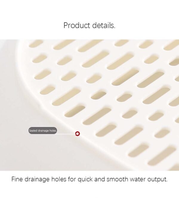 Exquisite Double - Layered Square Fruit and Vegetable Draining Basket - Linglong Shuangyun - Image 2