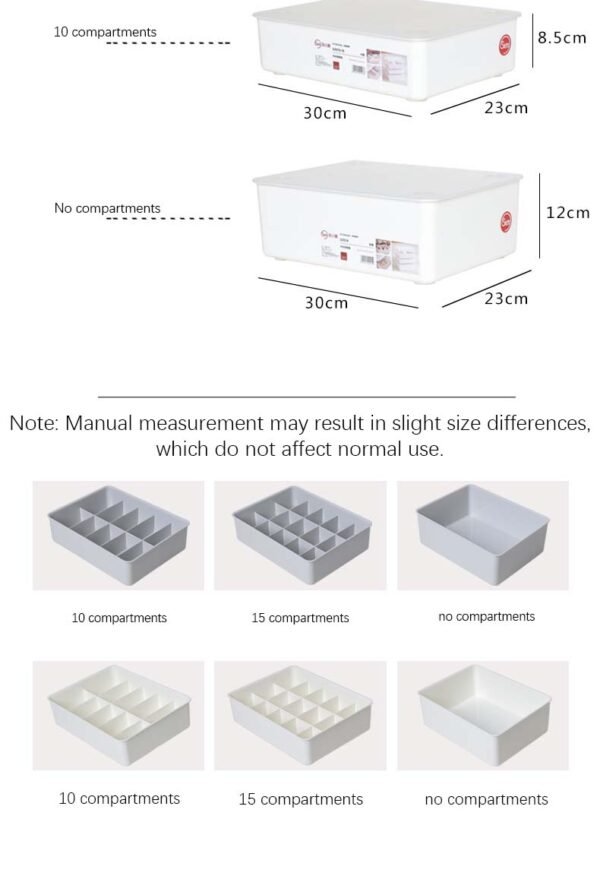 Stylish & Practical Underwear Organizer Box - Multi - grid Design for Neat Storage - Image 3