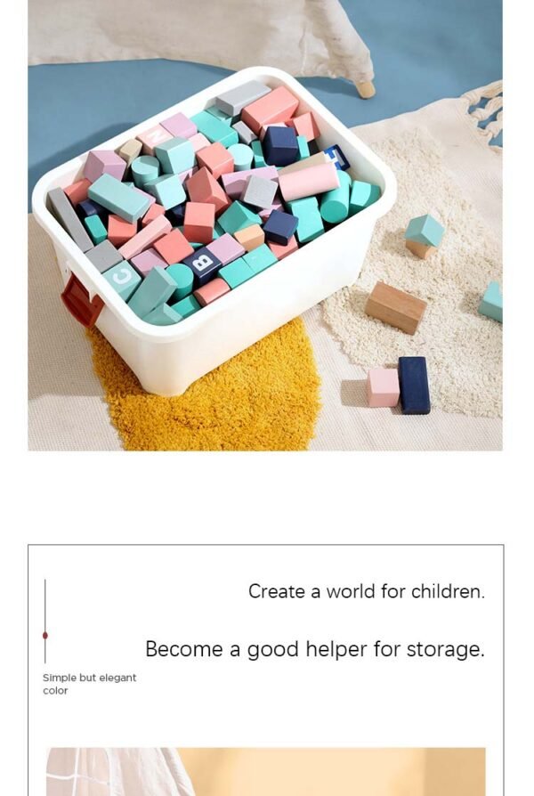 Kids - Friendly Striped Storage Treasure Boxes: Keep Toys Tidy and Organized! - Image 4